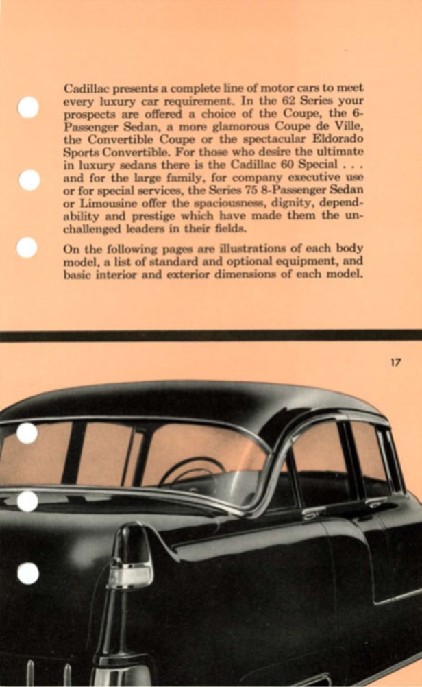 1955 Cadillac Salesmans Data Book Page 35
